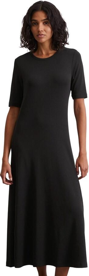 Marc O'Polo Maxi-jurk in fijne rib-kwaliteit eenvoudig tijdloos rok in a-lijn - Foto 5