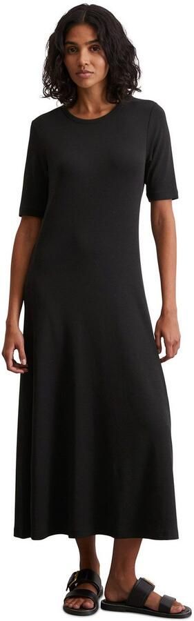 Marc O'Polo Maxi-jurk in fijne rib-kwaliteit eenvoudig tijdloos rok in a-lijn - Foto 3