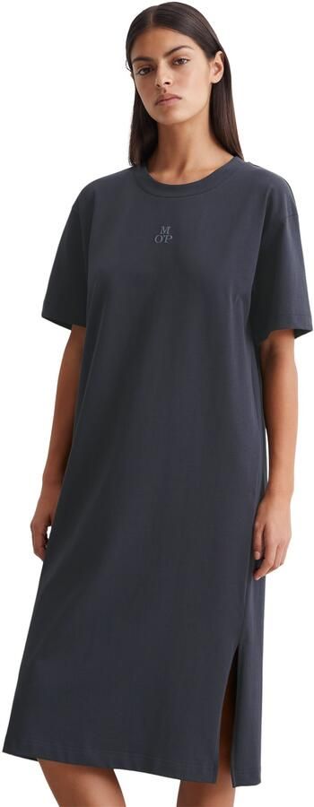 Marc O'Polo Nachthemd Heavy Jersey-Woven met hoge zijnaad-splitten - Foto 5