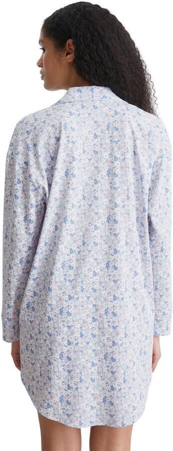 Marc O'Polo Nachthemd Mix & Match Cotton Met bowlingkraag borstzak en modern allover print - Foto 3