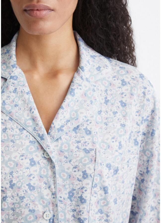 Marc O'Polo Nachthemd Mix & Match Cotton Met bowlingkraag borstzak en modern allover print - Foto 2