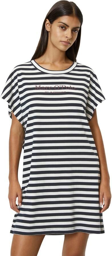 Marc O'Polo Nachthemd Mix & Match Cotton-Woven met overhangende schouders en merklogo op de borst - Foto 5