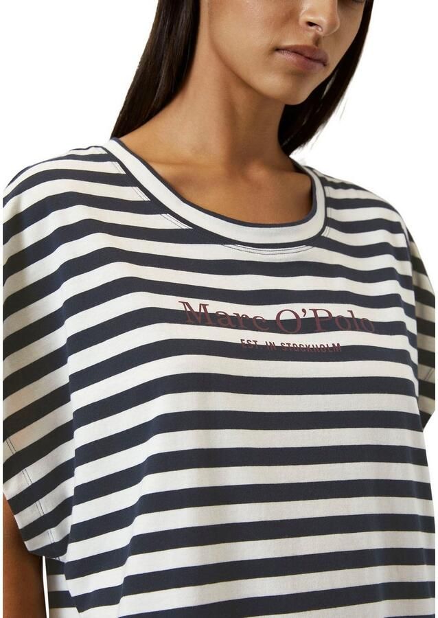 Marc O'Polo Nachthemd Mix & Match Cotton-Woven met overhangende schouders en merklogo op de borst - Foto 2