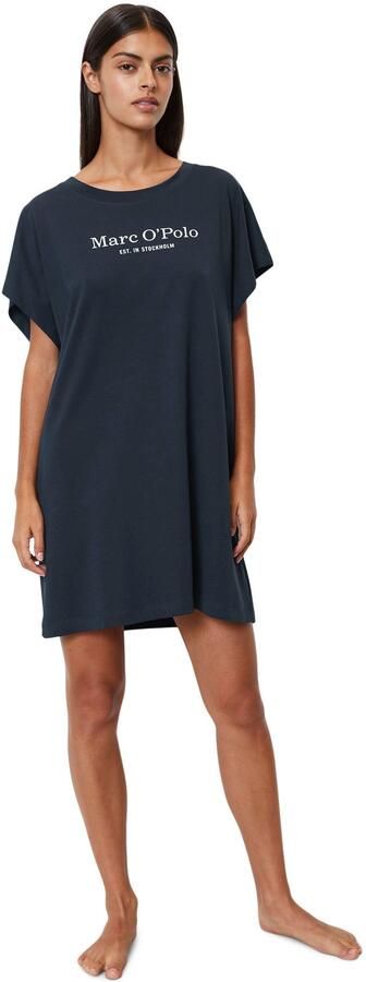 Marc O'Polo Nachthemd Mix & Match Cotton-Woven met overhangende schouders en merklogo op de borst - Foto 6