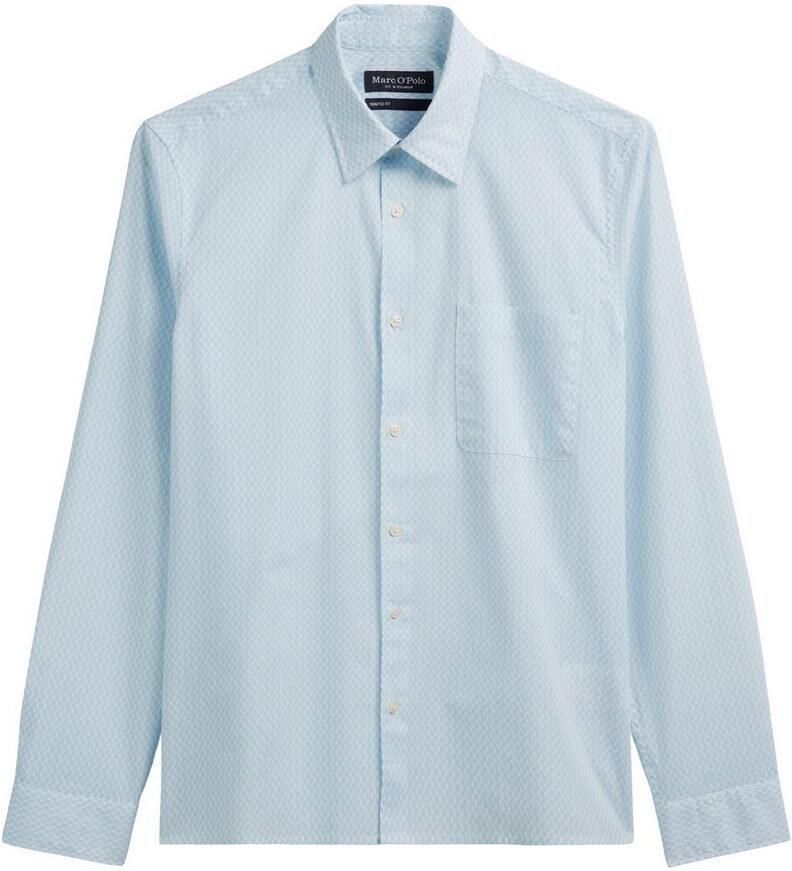 Marc O'Polo Overhemd met lange mouwen Fijne allover-print ontmoet hoogwaardige comfort