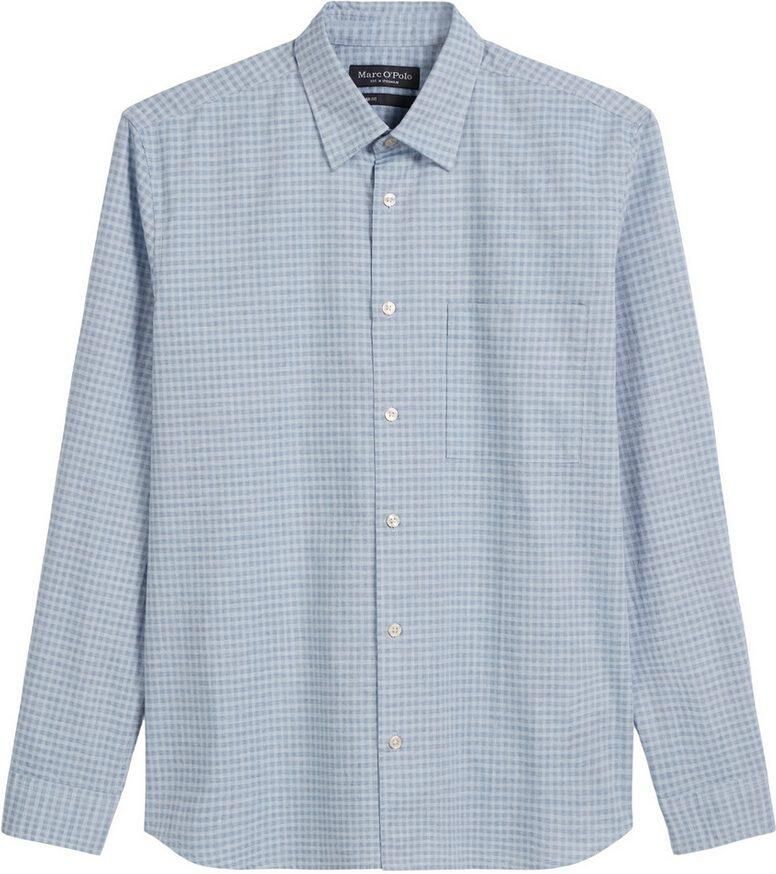 Marc O'Polo Overhemd met lange mouwen klein geruit zomers licht