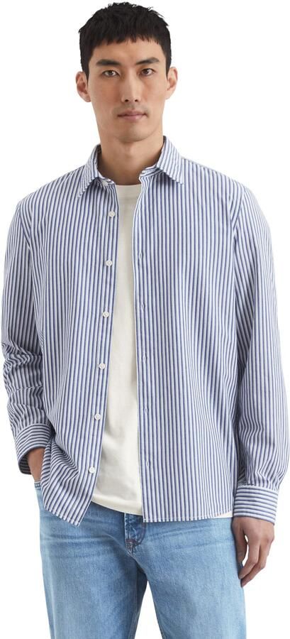 Marc O'Polo Overhemd met lange mouwen met een fijne structuur - Foto 4