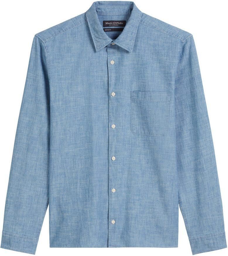 Marc O'Polo Overhemd met lange mouwen nauwsluitende vorm licht materiaal