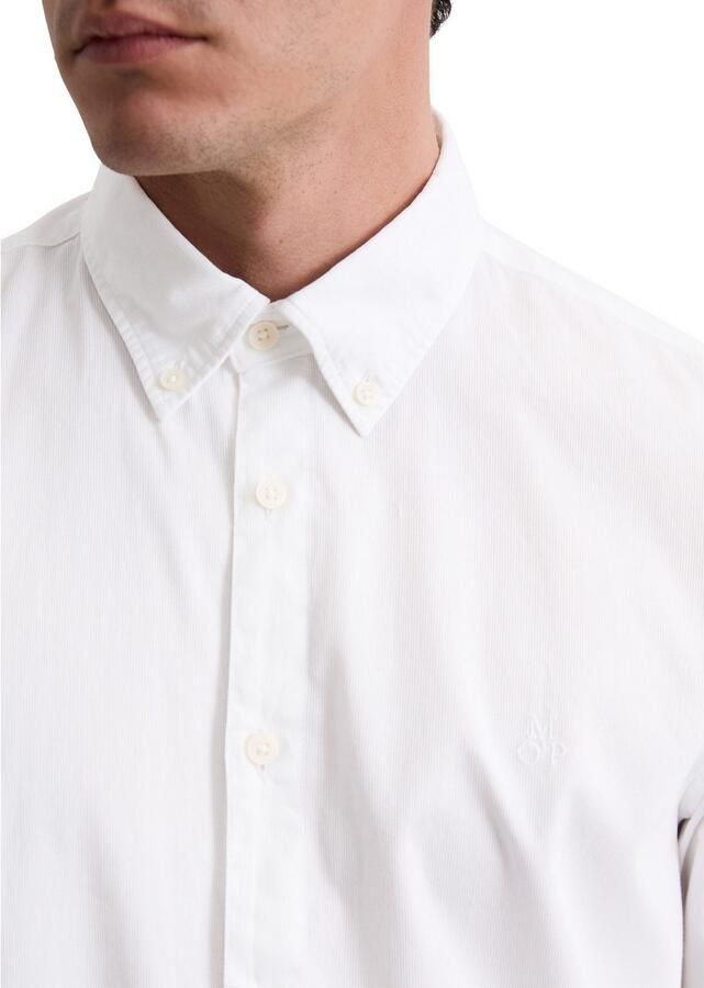 Marc O'Polo Overhemd met lange mouwen regular fit van bio-katoen button-down kraag met structuur - Foto 3