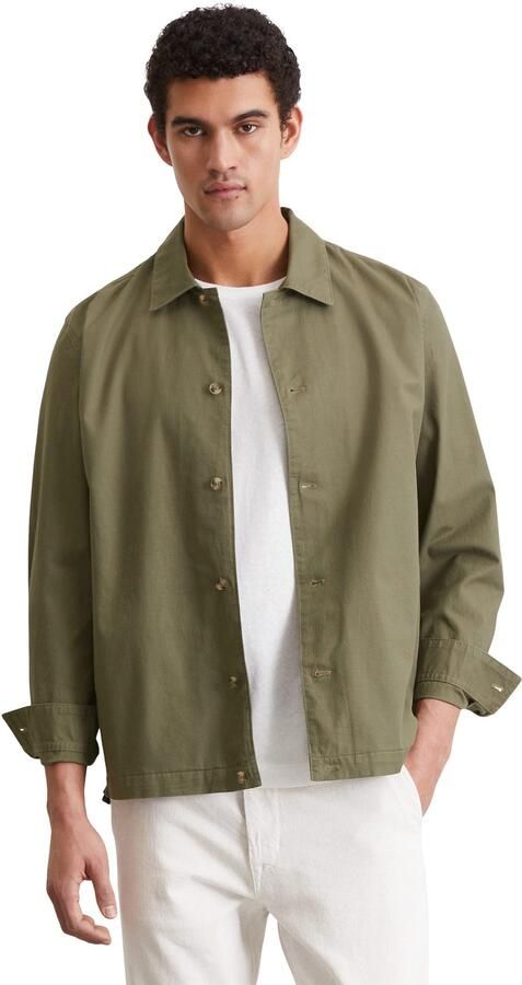 Marc O'Polo Loose fit overshirt van een mix van katoen en linnen - Foto 8