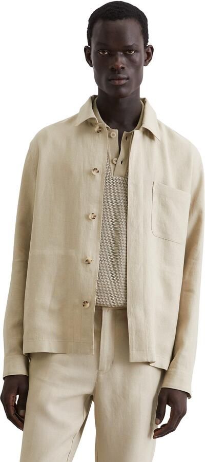 Marc O'Polo Regular fit overhemdjack van een mix van linnen en viscose - Foto 4