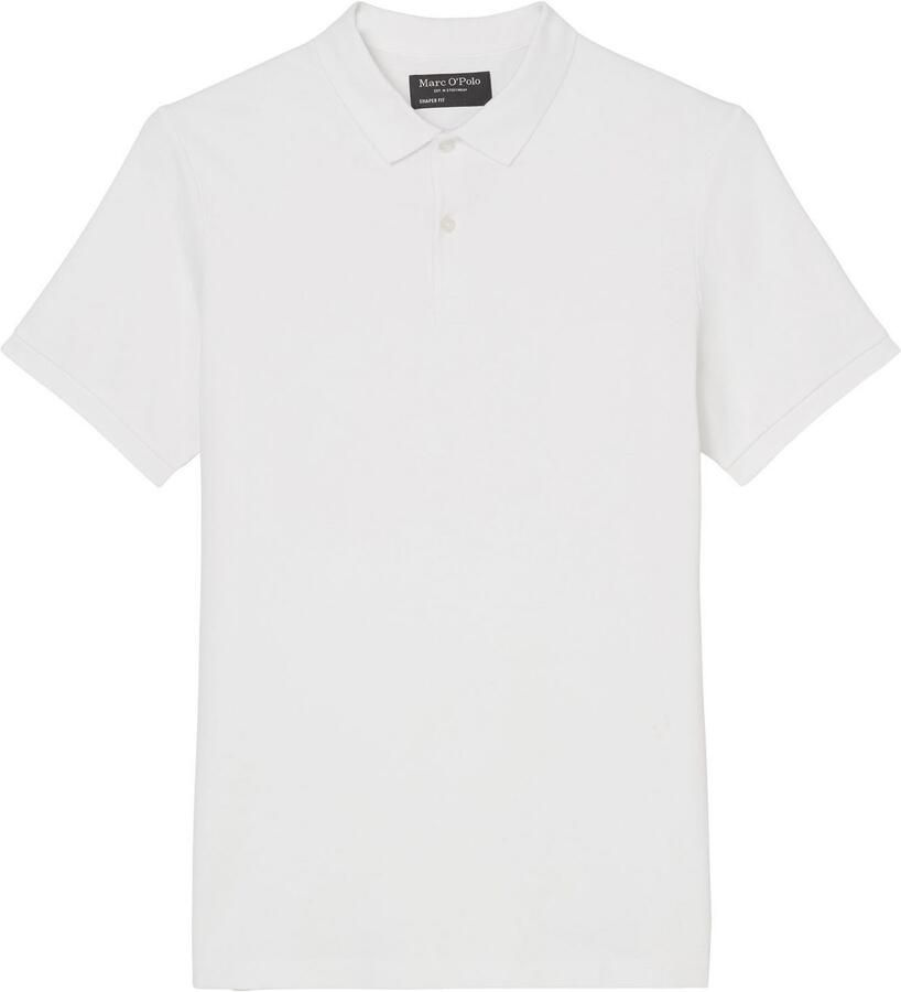 Marc O'Polo Short sleeve polo shirt in piqué fabric Wit Heren