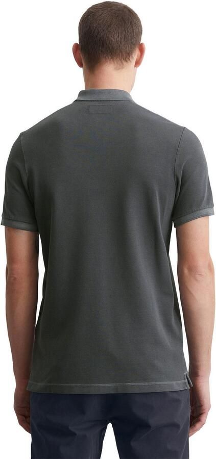 Marc O'Polo Short sleeve polo shirt in piqué fabric Grijs Heren - Foto 6