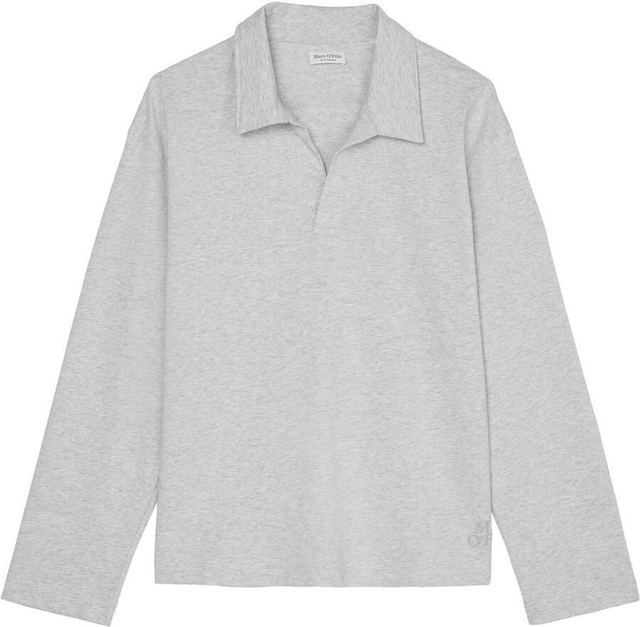 Marc O'Polo Poloshirt met lange mouwen Heavy Jersey-Woven