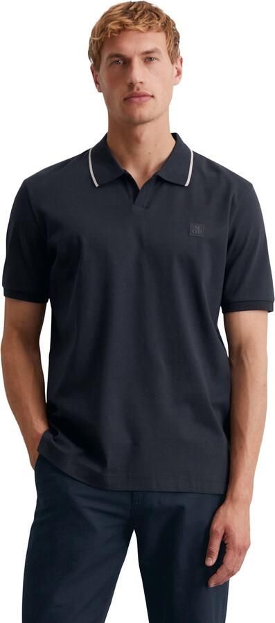 Marc O'Polo Poloshirt regular fit contrasterende strepen op de kraag - Foto 4