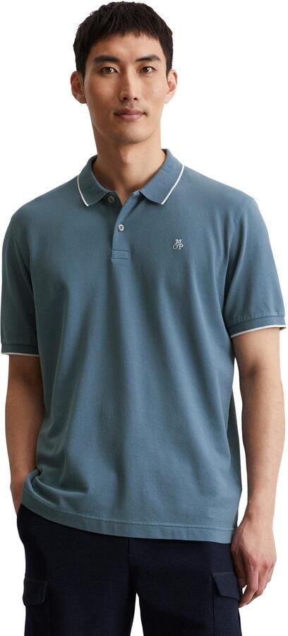 Marc O'Polo Poloshirt van piqué regular fit contrasterende details - Foto 4