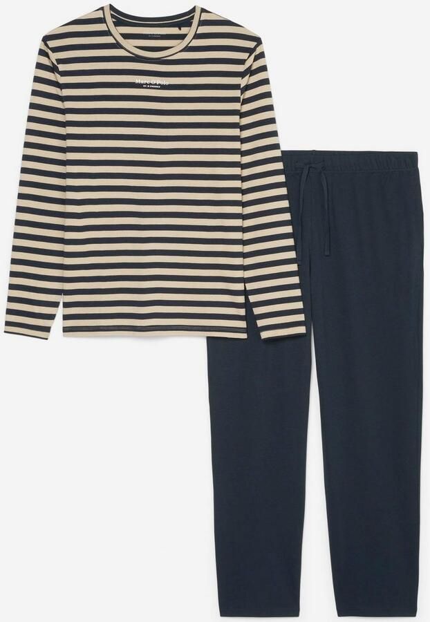 Marc O'Polo Pyjama Mix & Match Cotton met merkembleem op de borst (set 2-delig) - Foto 3