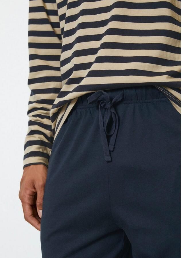 Marc O'Polo Pyjama Mix & Match Cotton met merkembleem op de borst (set 2-delig)