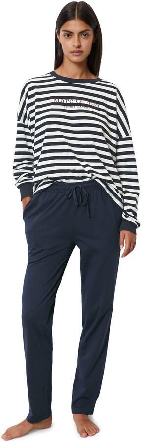 Marc O'Polo Pyjama Mix & Match Cotton-Woven met een logo-opschrift op borsthoogte (set 2-delig) - Foto 5