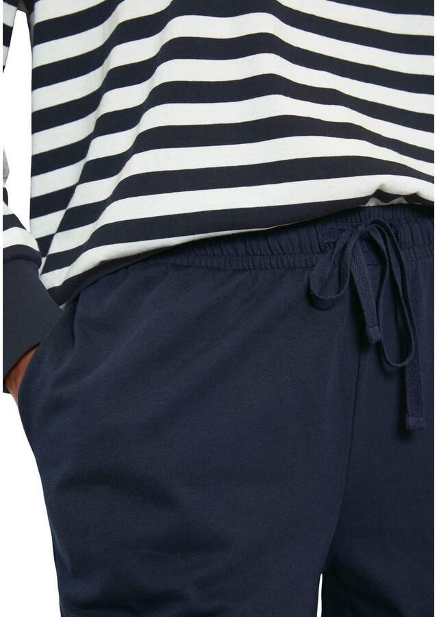 Marc O'Polo Pyjama Mix & Match Cotton-Woven met een logo-opschrift op borsthoogte (set 2-delig)