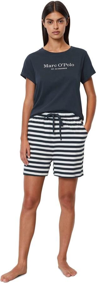 Marc O'Polo Pyjama Mix & Match Cotton-Woven met groot merklogo op de borst (set 2-delig) - Foto 7