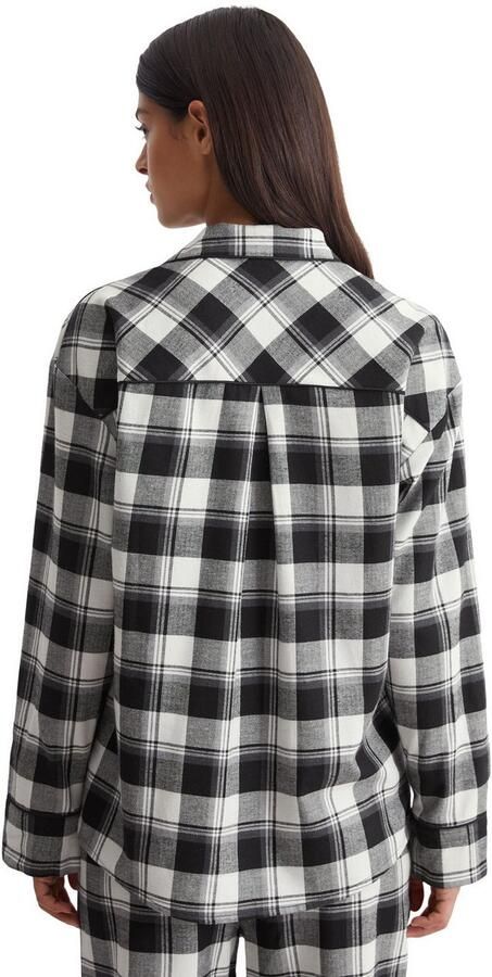 Marc O'Polo Pyjama top Homey flanel Ruitpatroon lange mouw kraag borstzak knopen flanel - Foto 3