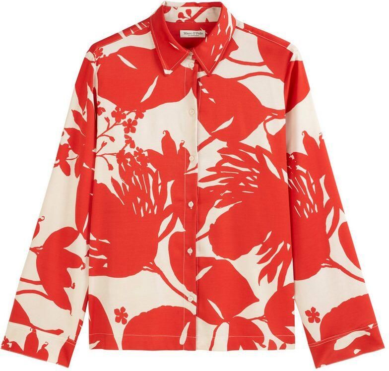Marc O'Polo Satijnen blouse Zachte zijdeachtige oppervlakte met allover print