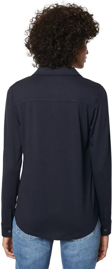 Marc O'Polo Overhemdblouse van viscosemix met platte kraag - Foto 4