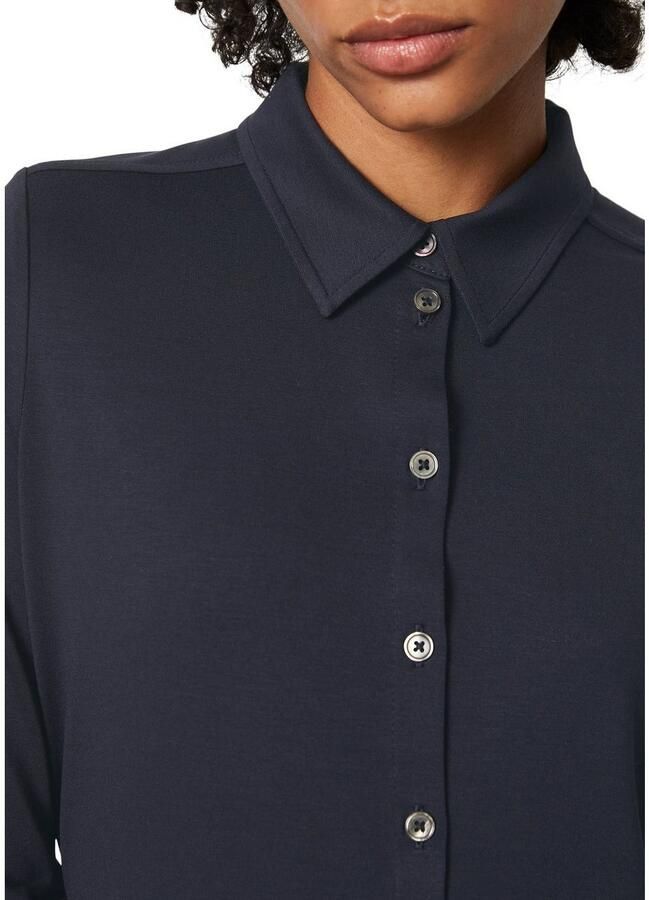 Marc O'Polo Overhemdblouse van viscosemix met platte kraag - Foto 2