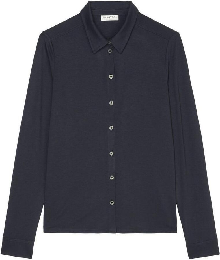 Marc O'Polo Overhemdblouse van viscosemix met platte kraag