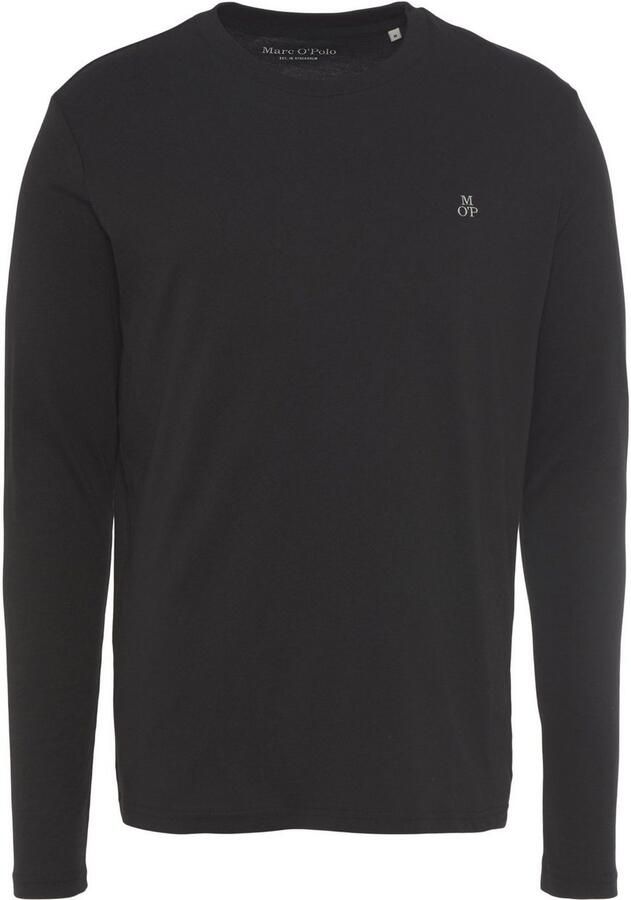 Marc O'Polo Shirt met lange mouwen met subtiele logo-print aan de voorkant