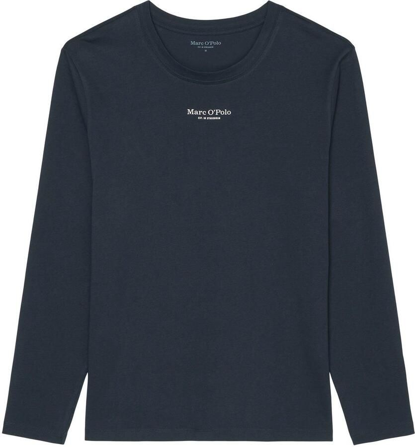 Marc O'Polo Shirt met lange mouwen Mix & Match Cotton met lange mouwen en logo-embossing