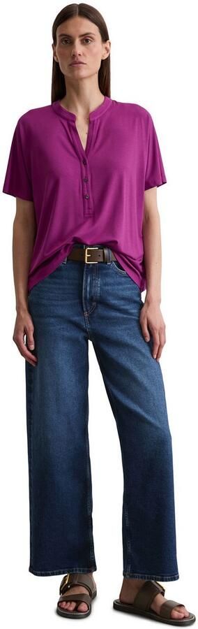 Marc O'Polo Shirt met staande kraag met knoopsluiting - Foto 4