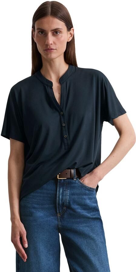 Marc O'Polo Shirt met staande kraag met knoopsluiting - Foto 5