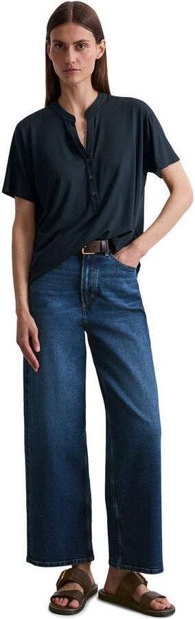 Marc O'Polo Shirt met staande kraag met knoopsluiting - Foto 4