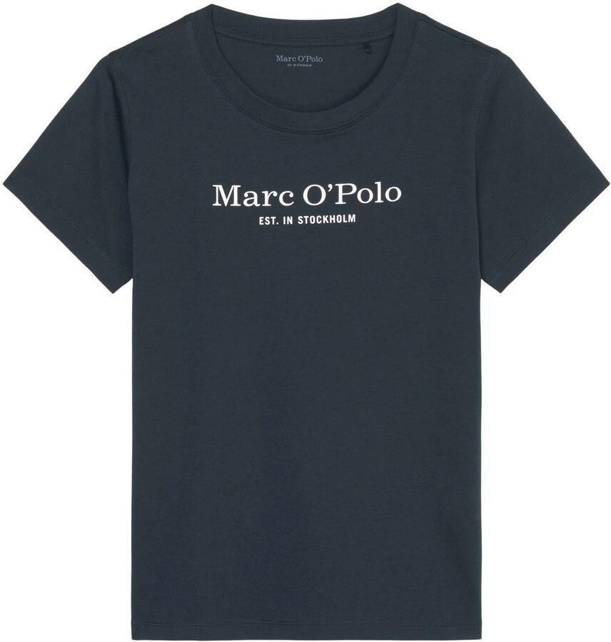 Marc O'Polo Shirt voor eronder Mix & Match Cotton-Woven met logoprint op borsthoogte