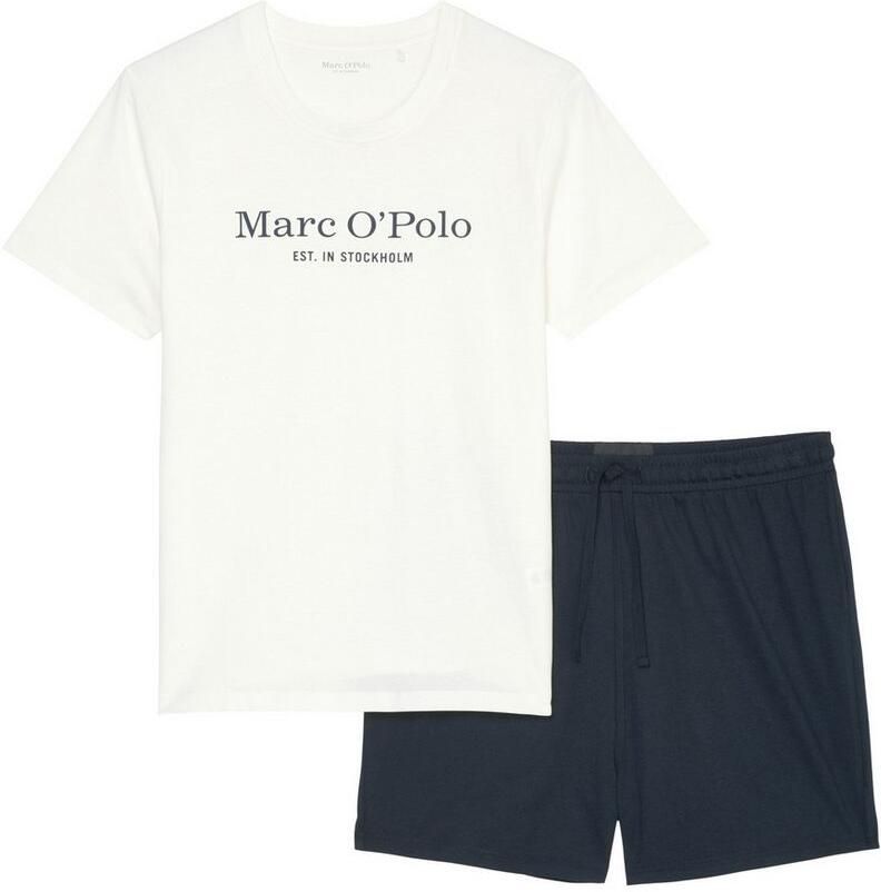 Marc O'Polo Shortama Korte mouw shorts ronde hals katoen (2-delig)
