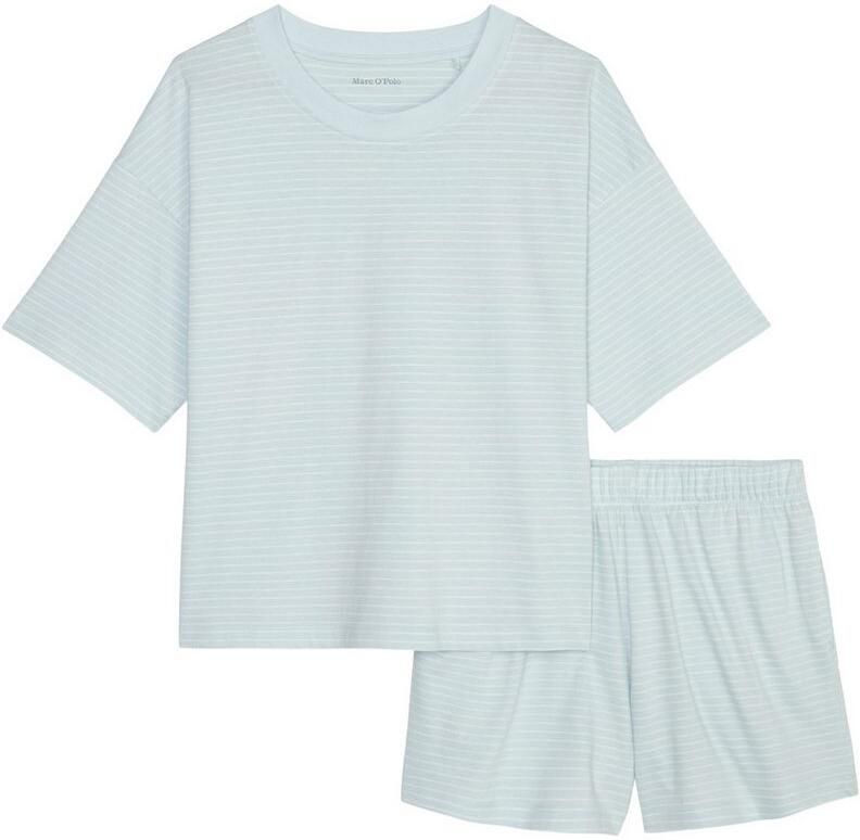 Marc O'Polo Shortama Mix & Match Cotton met fijn gestreept ontwerp (2-delig)