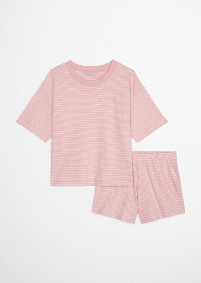 Marc O'Polo Shortama Mix & Match Cotton met fijn gestreept ontwerp (2-delig)