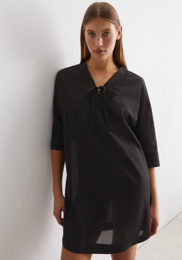 Marc O'Polo Strandjurk lichte tuniekjurk zijspliten - Foto 4