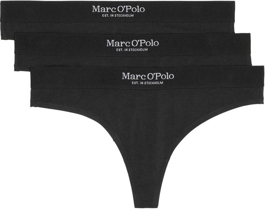 Marc O'Polo String met elastische band met logo in een set van 3 stuks - Foto 5