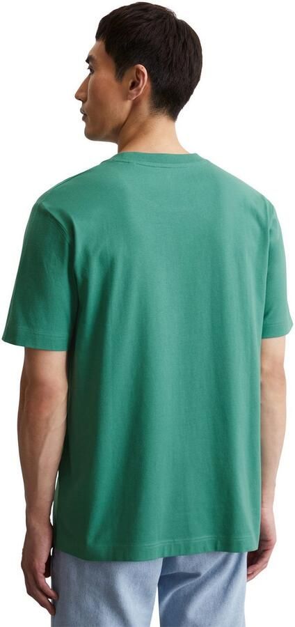 Marc O'Polo T-shirt een klein bescheiden logo in contrastkleur siert de borst - Foto 3