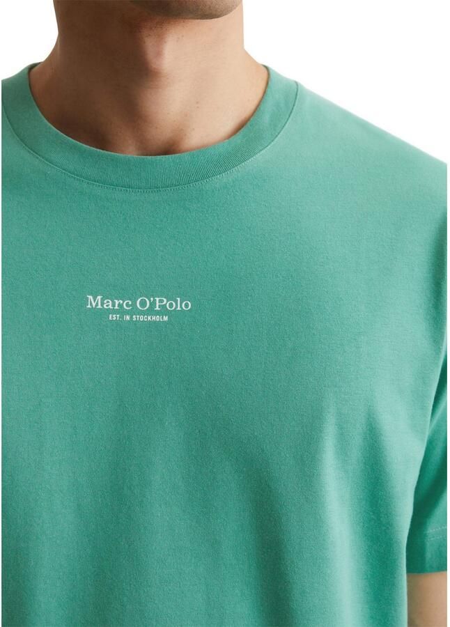 Marc O'Polo T-shirt een klein bescheiden logo in contrastkleur siert de borst - Foto 2