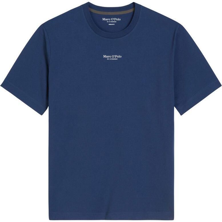 Marc O'Polo T-shirt een klein bescheiden logo in contrastkleur siert de borst