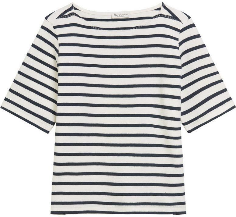 Marc O'Polo T-shirt gestreept boothals recht gesneden - Foto 2