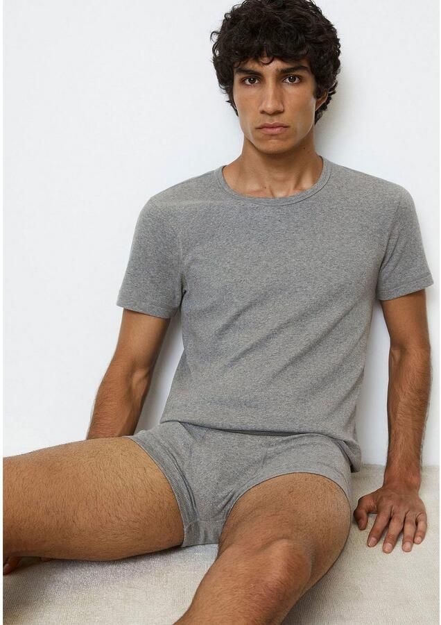 Marc O'Polo T-shirt Iconic rib met figuuraccentuerende pasvorm (Set van 2) - Foto 3