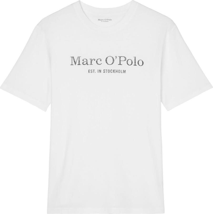 Marc O'Polo T-shirt met statement- en labelprint