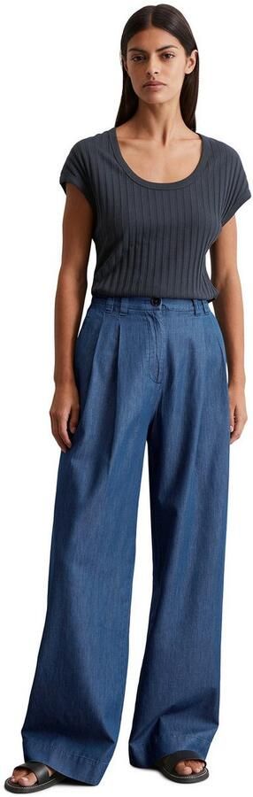 Marc O'Polo T-shirt luchtig gebreid patroon slim fit - Foto 4