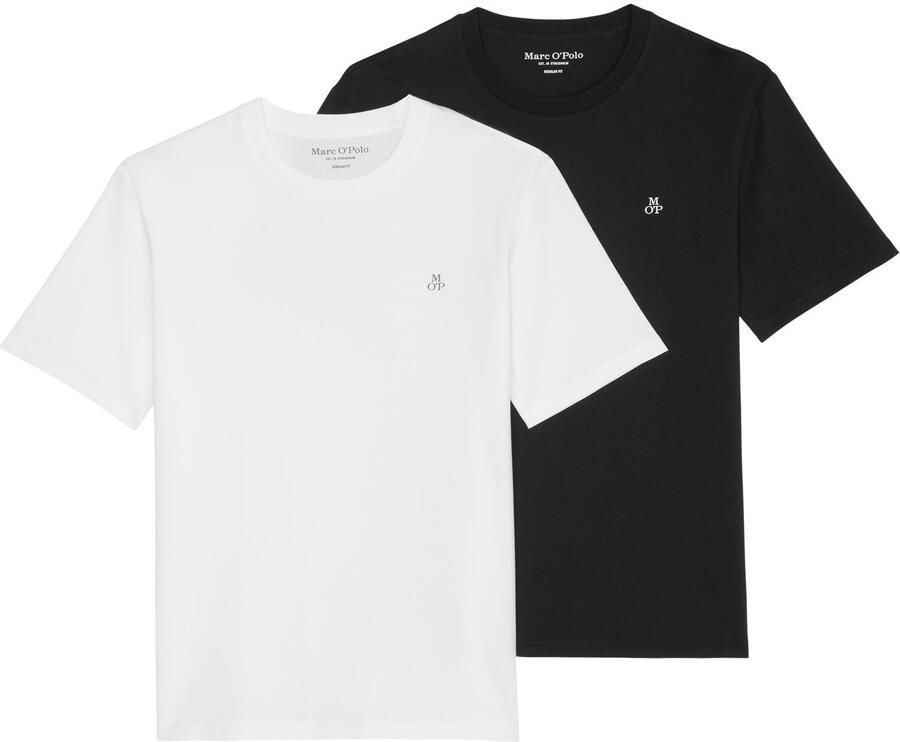 Marc O'Polo T-shirt met rechte pasvorm en ronde hals - Foto 4