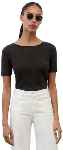 Marc O'Polo Shirt met korte mouwen in gemêleerde look - Foto 5